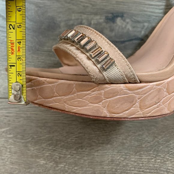 Herve Leger Elle Crystal Platform Sandals - Picture 10 of 14